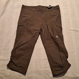 Eddie Bauer women's size 14 First Accent WR Guide Capri Slatgreen style 0794 NWT